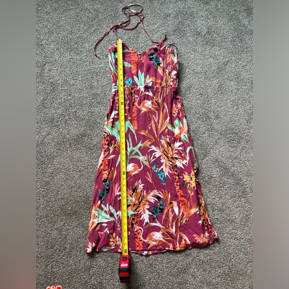 Express Women’s Halter Midi Dress Size Small in Pink/Multicolored Floral - Picture 9 of 10